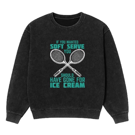 Tennis Ice Cream Premium Mineral Wash Sweatshirts