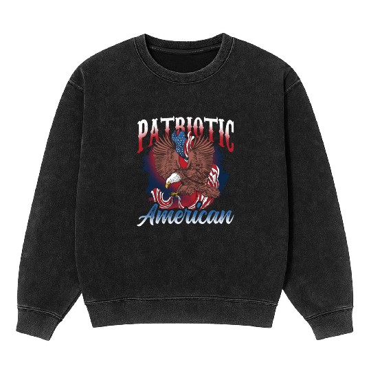 Patriotic American USA Patriot US Mineral Wash Sweatshirts