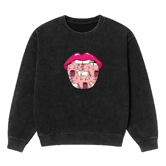 Horse Barrel Racing Tongue Mineral Wash Sweatshirts