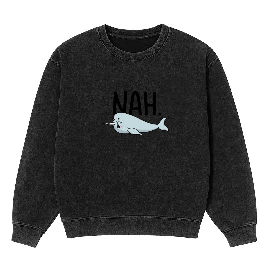 Procrastinating Narwhal Lover Aquatic Animals Mineral Wash Sweatshirts