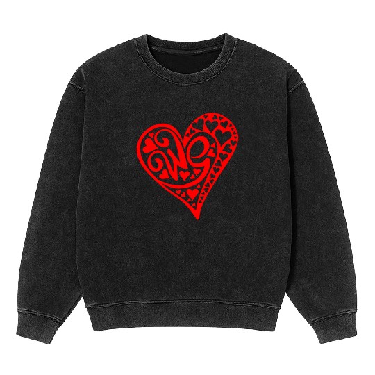 Galentines Day Red Heart We Valentines Day2 Mineral Wash Sweatshirts