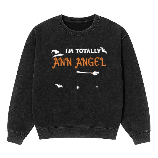 I'm Totally Ann Angel - Halloween Mineral Wash Sweatshirts