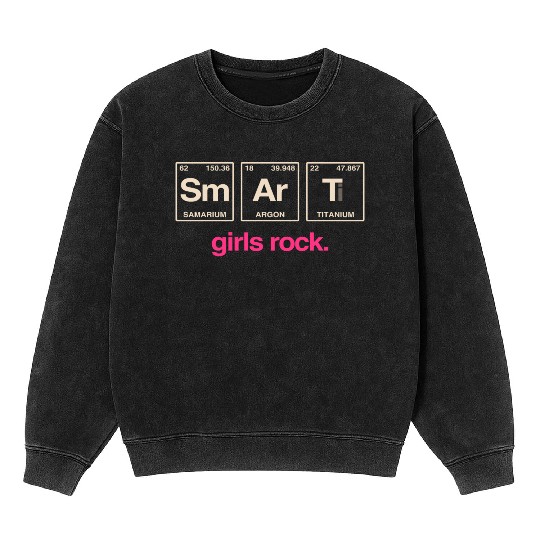 SMART GIRLS ROCK - Elements Periodic Table Mineral Wash Sweatshirts