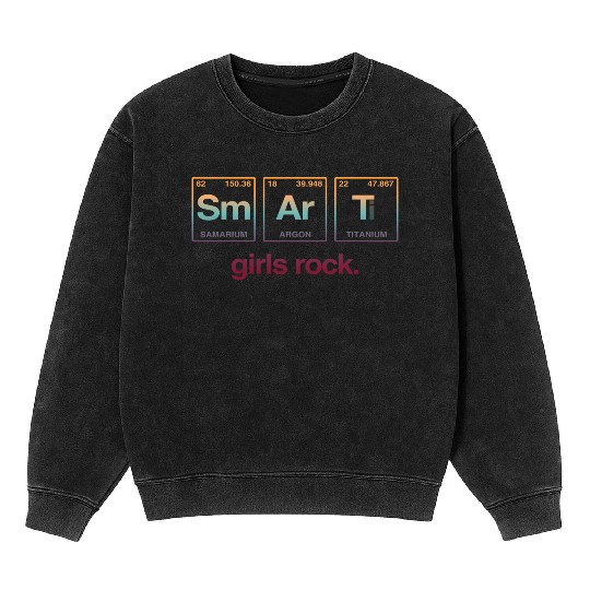 SMART GIRLS ROCK - Elements Periodic Table Mineral Wash Sweatshirts