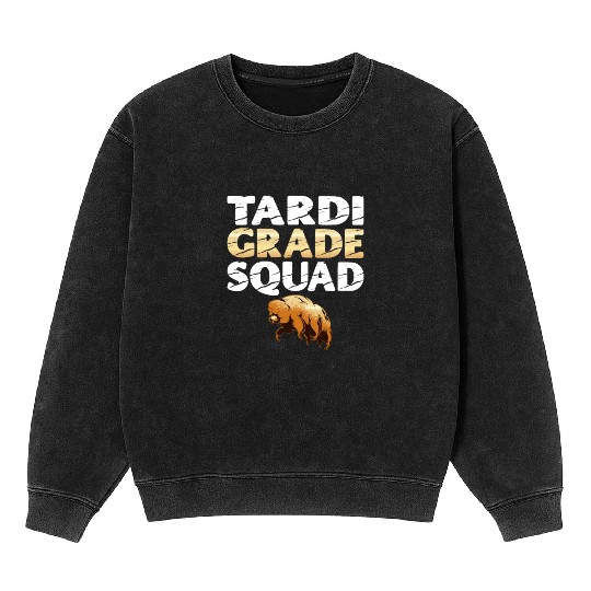 Tardigrade Squad Moss Piglet Science Lover Mineral Wash Sweatshirts