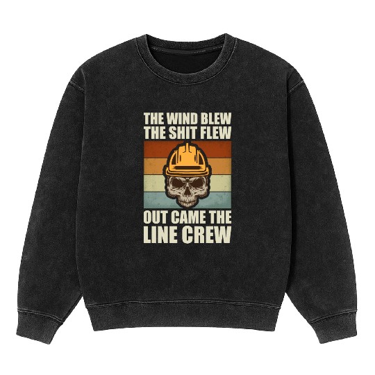 Funny Electrical Lineman Saying Thank A Lineman Mineral Wash Sweatshirts