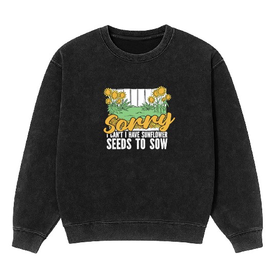 Sunflower Gardening Beautiful Mineral Wash Sweatshirts