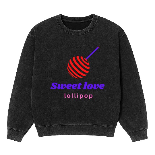 Sweet love -lollipop Mineral Wash Sweatshirts