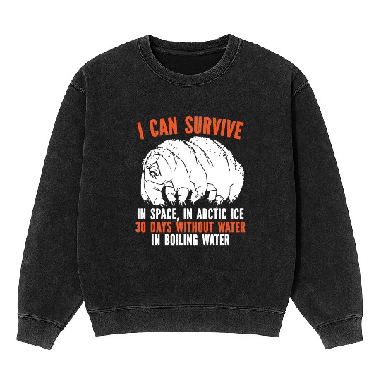 Tardigrade Science Water Bear Biology Microbiology Mineral Wash Sweatshirts