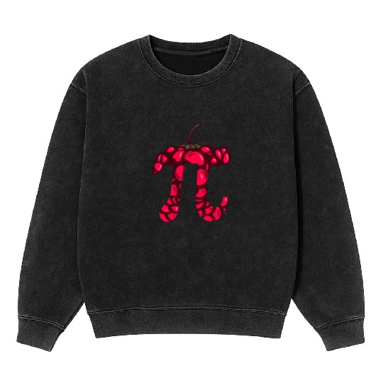 Raspberry Cake - Funny Pi Day Math Teacher Mineral Wash Sweatshirts