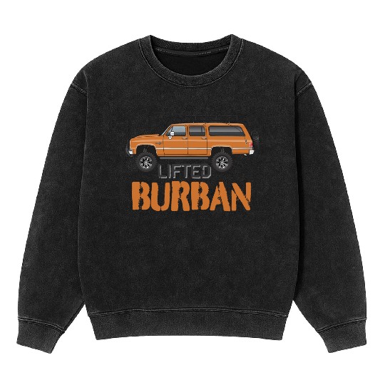 burban Burnt Orange Mineral Wash Sweatshirts