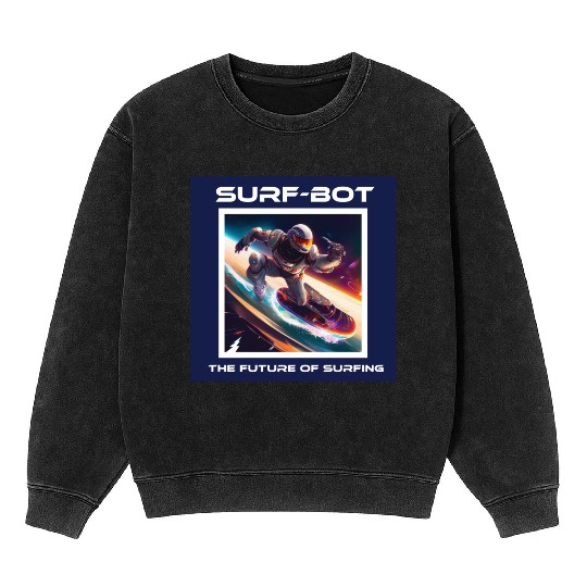 Robot Silver Surfer Mineral Wash Sweatshirts