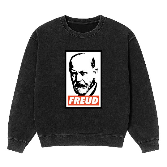 Sigmund Freud Mineral Wash Sweatshirts