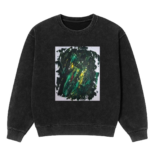 Abstract Design - Go Green Artwork Mineral Wash Sweatshirts