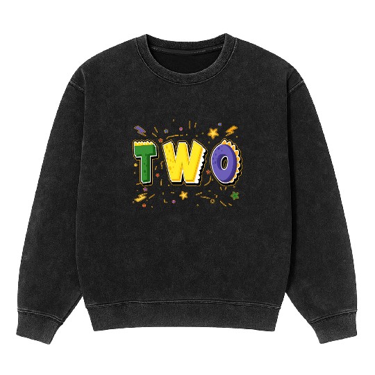 2nd Birthday Boy, Second Birthday, Two Birthday Mineral Wash Sweatshirts