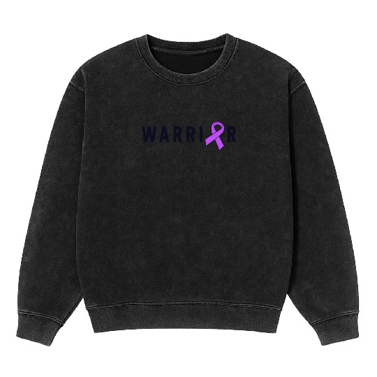 Epilepsy Warrior Men Dad Father Purple Ribbon Mineral Wash Sweatshirts