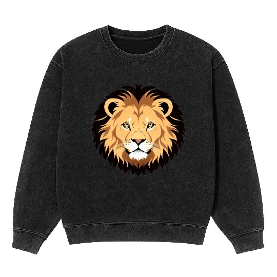 Royal Cartoon Lion - King of the Jungle 10 Mineral Wash Sweatshirts