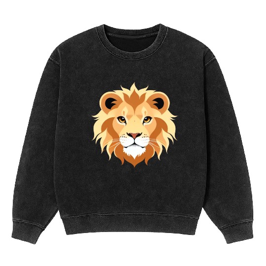Royal Cartoon Lion - King of the Jungle 1 Mineral Wash Sweatshirts