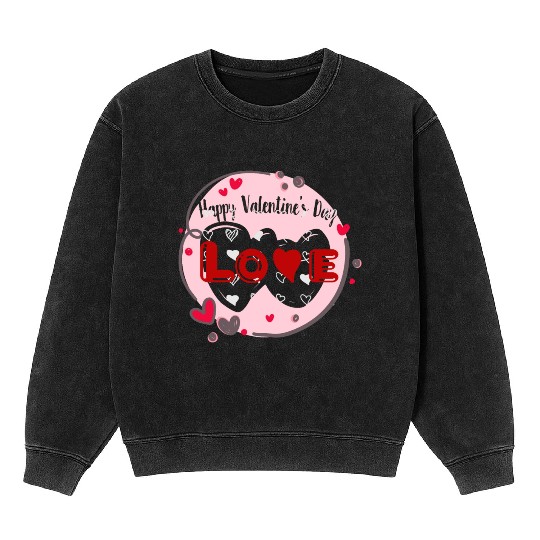 Wearing my heart on my sleeve for Valentine's Day Mineral Wash Sweatshirts