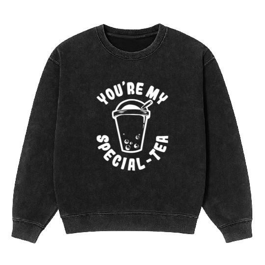 Funny Bubble Tea Special-Tea Mineral Wash Sweatshirts