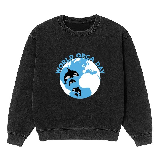World Orca Day Mineral Wash Sweatshirts