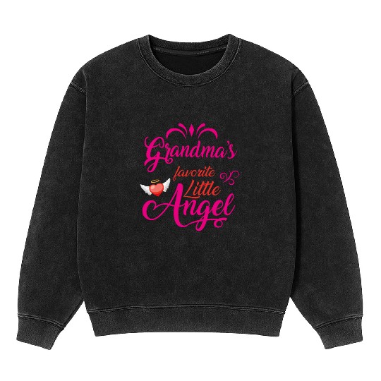Grandma's Favorite Little Angel Mineral Wash Sweatshirts