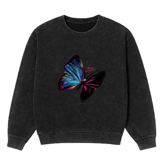 Butterfly Fearless Mineral Wash Sweatshirts