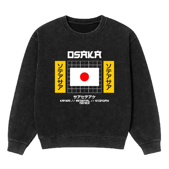 Osaka Kansai Regional Economy Driver Mineral Wash Sweatshirts