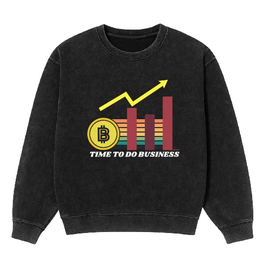 CRYPTO BUSINESS Mineral Wash Sweatshirts