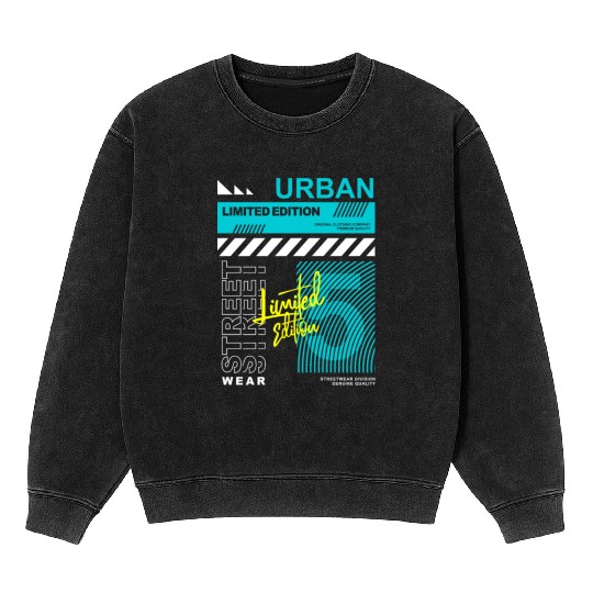Limited Edition Streetwear Mineral Wash Sweatshirts