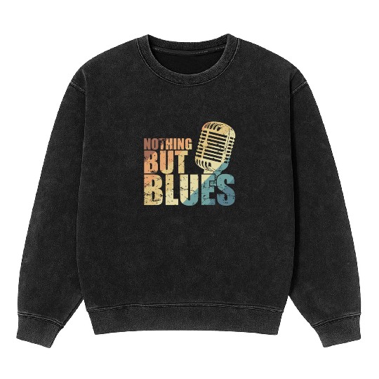 Nothing but Blues Music Trumpet Mineral Wash Sweatshirts