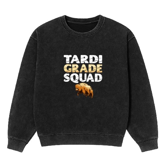 Tardigrade Squad Moss Piglet Science Lover Mineral Wash Sweatshirts