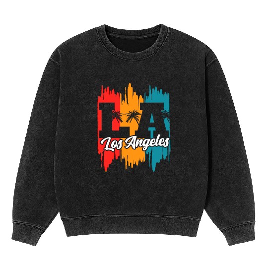 Los Angeles LA California Gift Mineral Wash Sweatshirts
