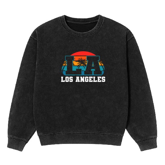 Los Angeles LA California Gift Mineral Wash Sweatshirts