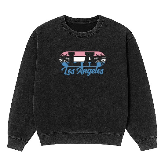 Los Angeles LA California Gift Mineral Wash Sweatshirts