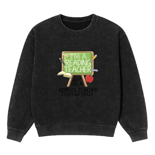 Reading Teacher Mineral Wash Sweatshirts