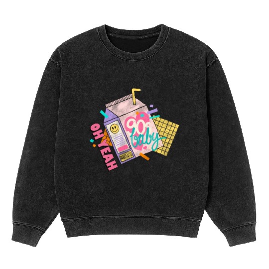 OH YEAH 90s BABY Mineral Wash Sweatshirts