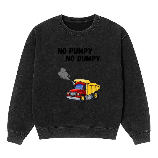 Dump Truck Pump Cover Mineral Wash Sweatshirts
