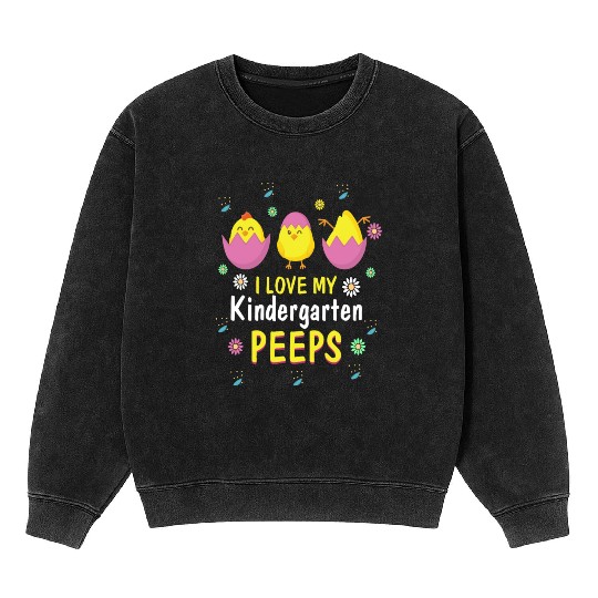 Easter Kindergarten Teacher Gift Easter Mineral Wash Sweatshirts