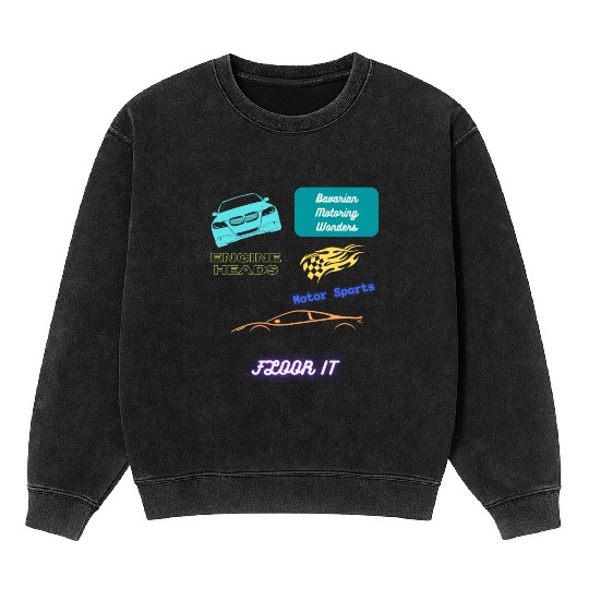 Car racing team design Mineral Wash Sweatshirts