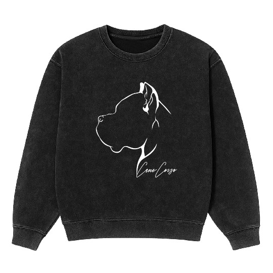 Proud Cane Corso Profile dog mom Mineral Wash Sweatshirts