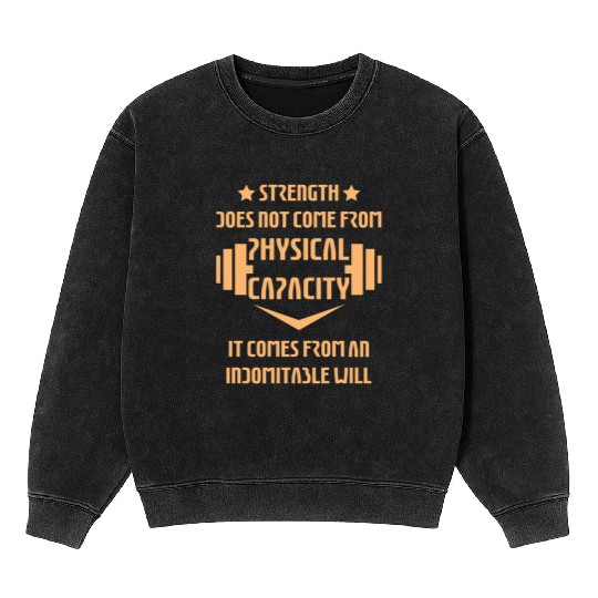 Fitness GYM Workout Funny Mineral Wash Sweatshirts