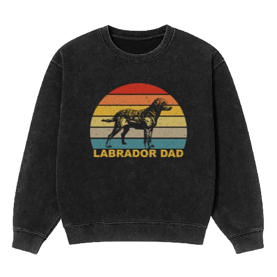 Labrador Dad For Labrador Lover Mineral Wash Sweatshirts