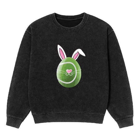 Funny Easter Easter Egg Tennis Tennisball Mineral Wash Sweatshirts