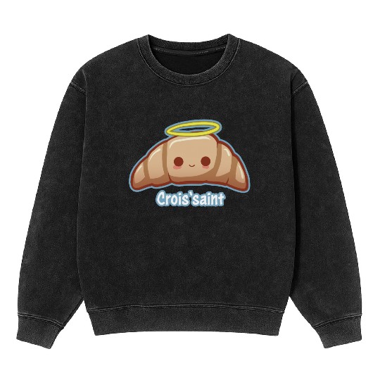 Croissaint - innocent croissant Mineral Wash Sweatshirts
