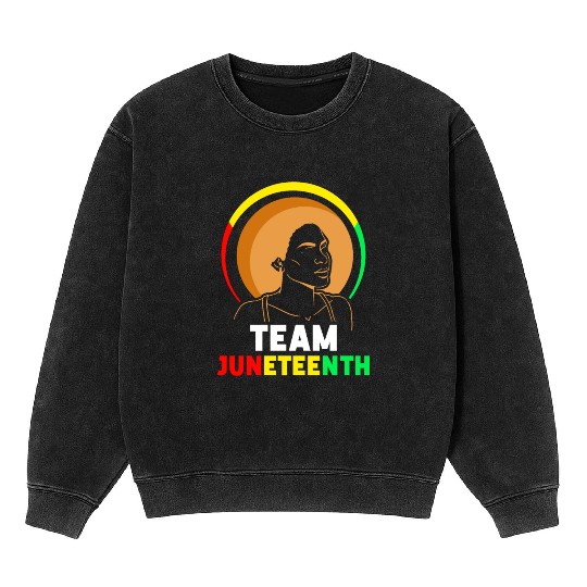 Team Juneteenth Black American Africa 1865 Mineral Wash Sweatshirts
