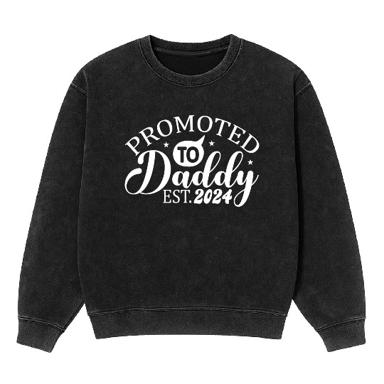 Promoted to daddy 2024 daddy to be Mineral Wash Sweatshirts