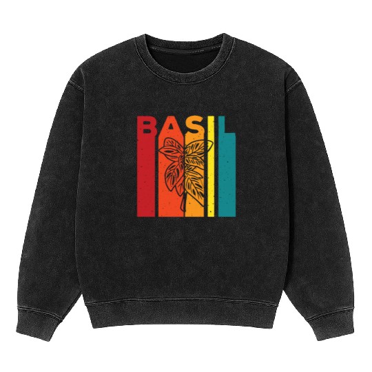 Basil Design Herb Lover Mineral Wash Sweatshirts