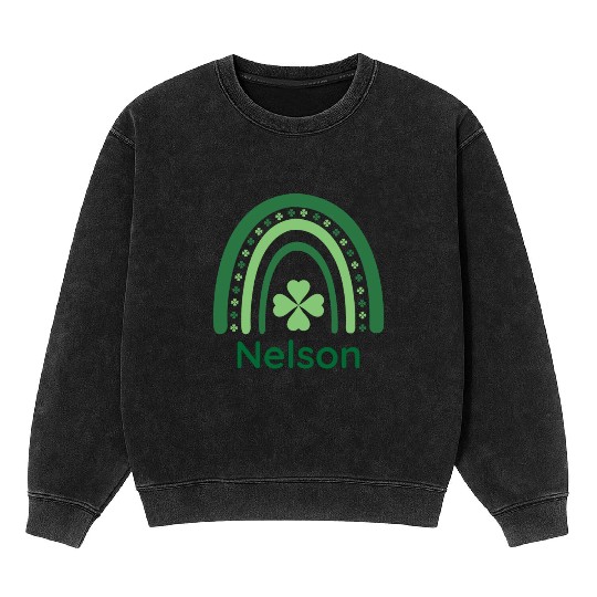 Nelson Clover Charm Boho Rainbow Mineral Wash Sweatshirts