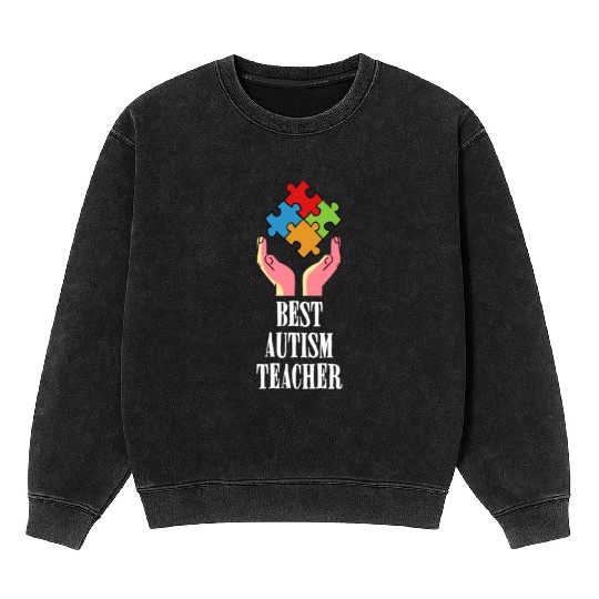 Autism Teacher Mineral Wash Sweatshirts